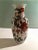 1980s Vintage Asian Floral Red, Green & White Decorative Vase For Sale - Image 5 of 13
