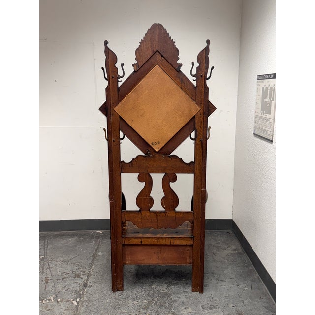 Late 20th Century Antique Wooden Entry Hall Storage Tree For Sale - Image 5 of 12