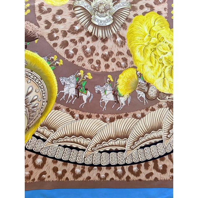 Hermès Casques Et Plumets Silk Scarf 2012 Designed by Julie Abadie For Sale - Image 12 of 12