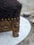 White Oriental Carved Footstool With Cow Leather. For Sale - Image 8 of 11