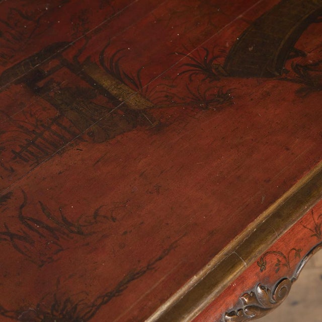 Antique Red Lacquered Centre Table, 1830 For Sale - Image 4 of 18