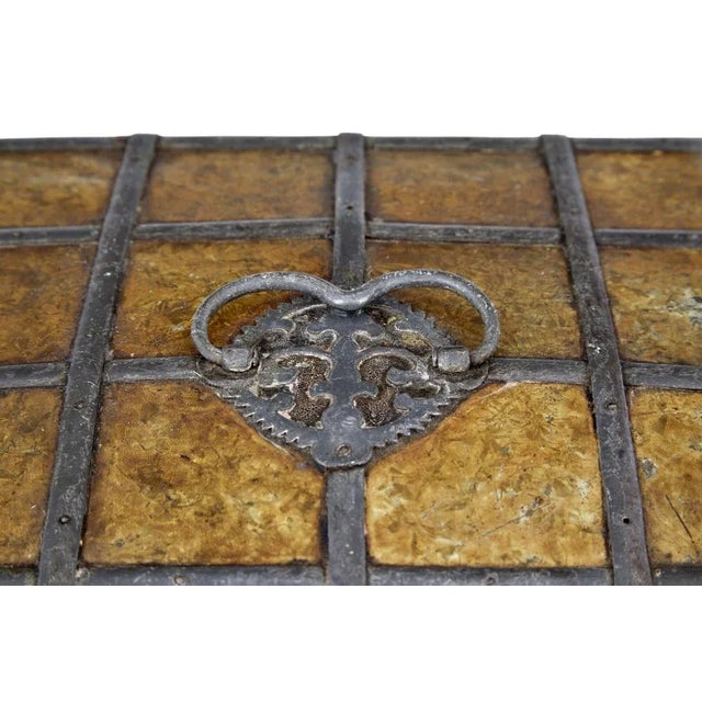 Late 18th Century Scandinavian Metal Bound Box For Sale - Image 4 of 11