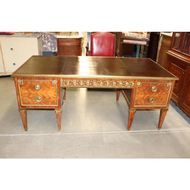 This outstanding large executive desk was made by Francois Linke of France. The locks are all signed "Linke" and as many...