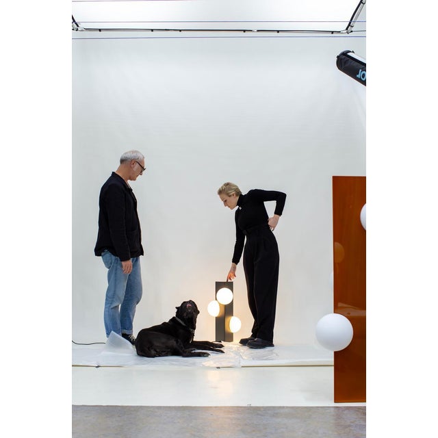 Gray Small Sfera Smoky Grey Lamp from Pulpo For Sale - Image 8 of 12