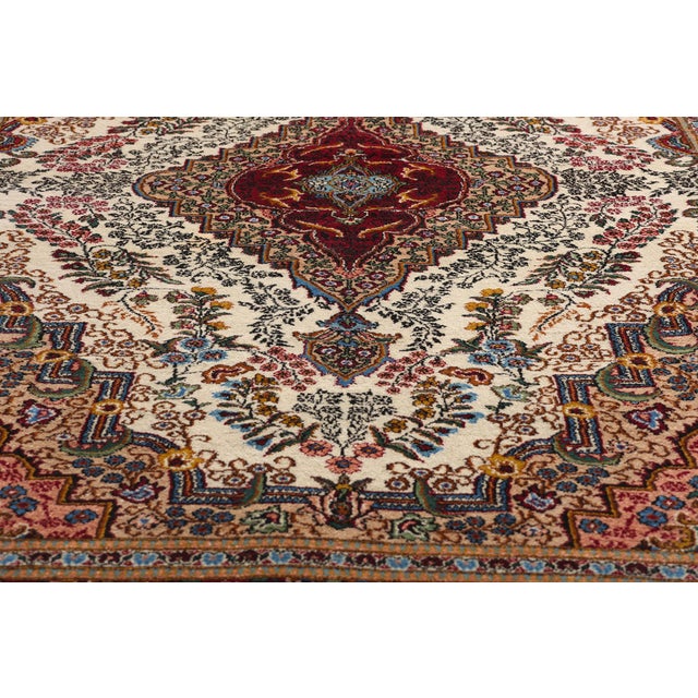 Mid 20th Century Vintage Persian Yazd Rug - 05'07 X 08'07 For Sale - Image 5 of 9