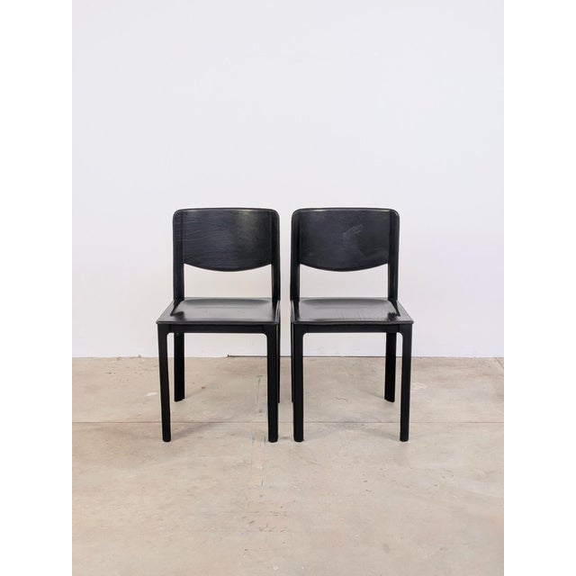 Black Leather Chairs by Matteo Grassi, Italy, 1980, Set of 2 For Sale - Image 13 of 13