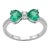 Natural 18k Gold Emerald Halo Ring With 0.15ct Diamonds, New For Sale