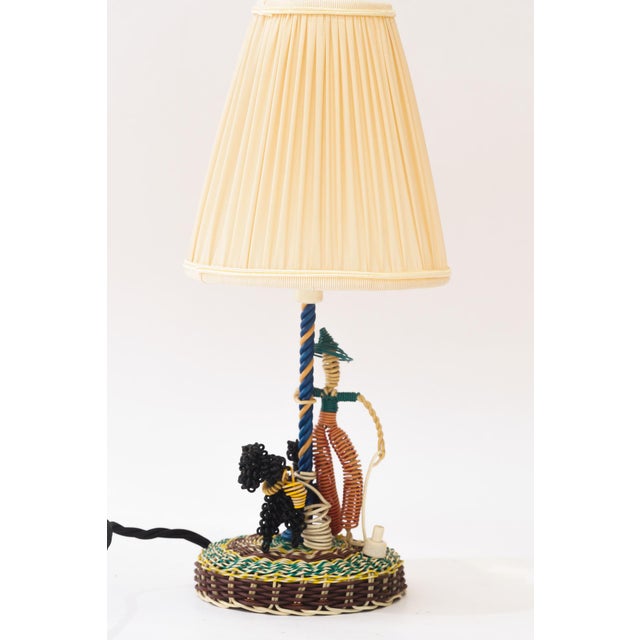 Handcrafted Table Lamp in Wire Vienna, 1960s For Sale - Image 4 of 18