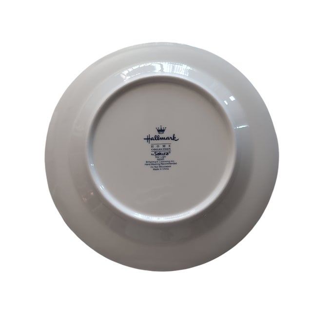 2000 - 2009 Vintage 2000 Sakura Star Light 4 Christmas Celestial Salad Dessert Plates Porcelain For Sale - Image 5 of 5
