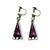 Art Deco Silver, Purple Triangular Glass and Paste Necklace and Earrings, 1920s, Set of 2 For Sale - Image 12 of 17