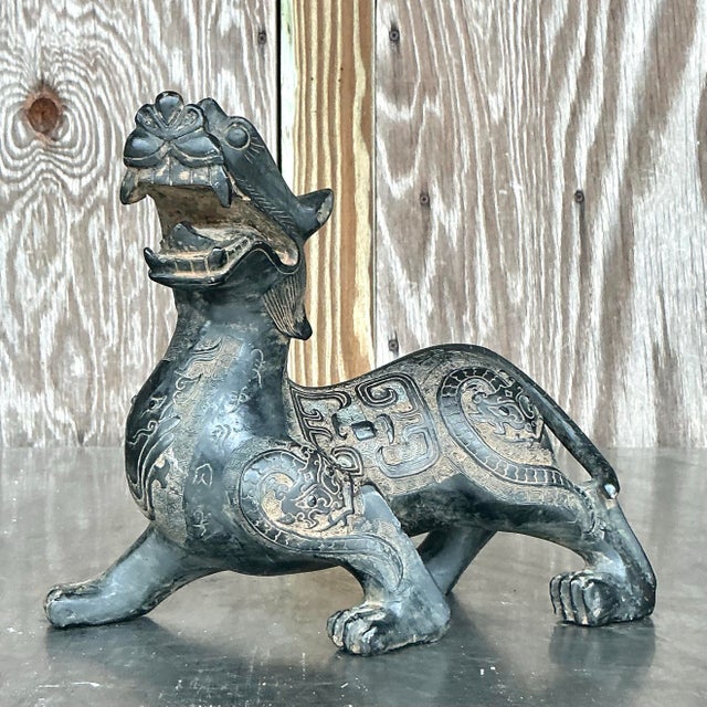 Vintage Asian Temple Foo Dog For Sale - Image 11 of 12
