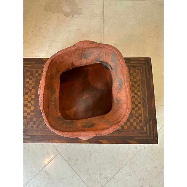Vintage 1970’s Signed Pierced Terracotta Vessel, For Sale - Image 10 of 12