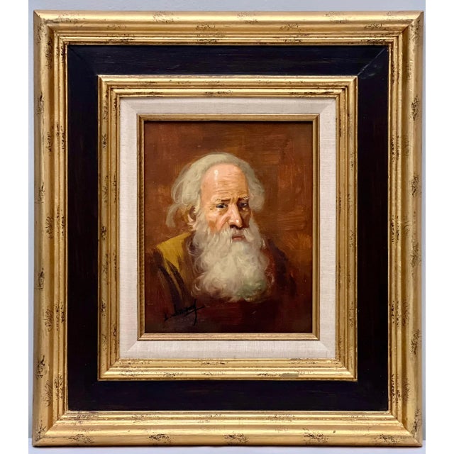 Victorian 19th Century Isaac L. Williams Signed Portrait of Man With a Beard, Framed For Sale - Image 3 of 8
