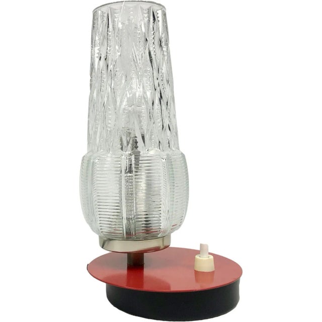 Red Mid-Century German Bedside Lamp, 1960s For Sale - Image 8 of 8