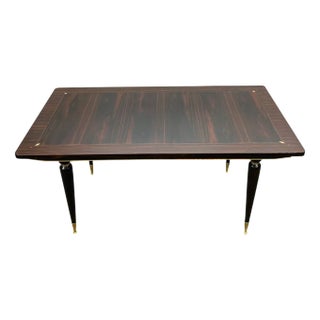 Art Deco Table in Macassar Ebony, 1940s For Sale