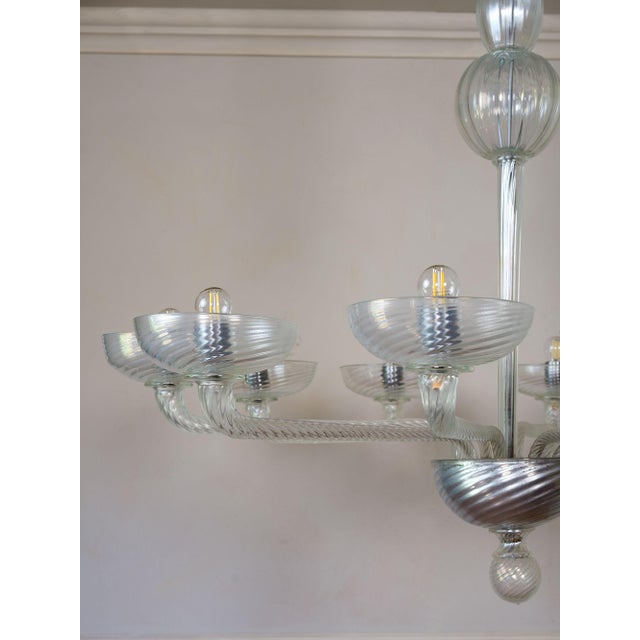 Mid-Century Murano Glass 10-Light Chandelier, 1950s For Sale - Image 9 of 13