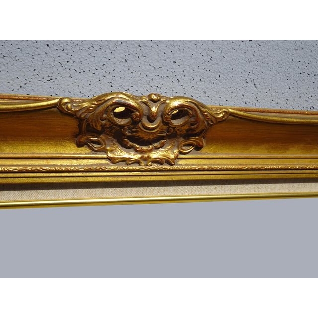 Large 43.5"x31 Vintage French Country Gold Ornate Picture Frame For Sale In Los Angeles - Image 6 of 12