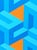 Textile Austin Magruder Contemporary Orange & Blue Colorful Tessellated Geometric Abstract Painting, 2024 For Sale - Image 7 of 10