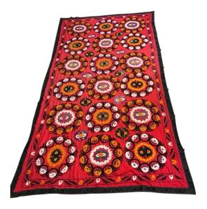 Large Uzbec Suzani Embroidery 12'4" X 6'11"