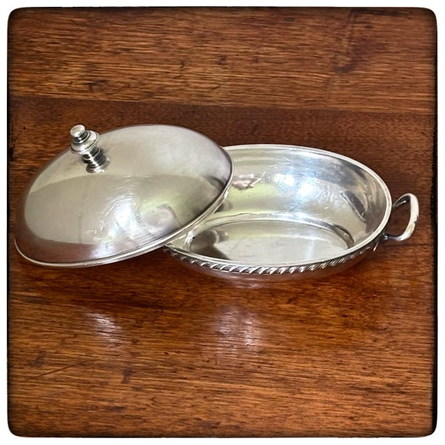 1920s Antique Silver Dish - Hotel St. Andrew New York Jewelry Box Trinkets For Sale - Image 5 of 8