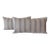 Modern Lavender and Taupe Long Bolster Decorative Pillows - A Pair For Sale