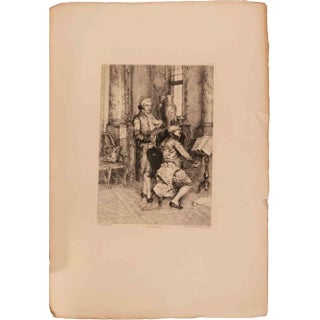 Juan Antonio Gonzales, La Répetition, Etching, Late 19th Century For Sale