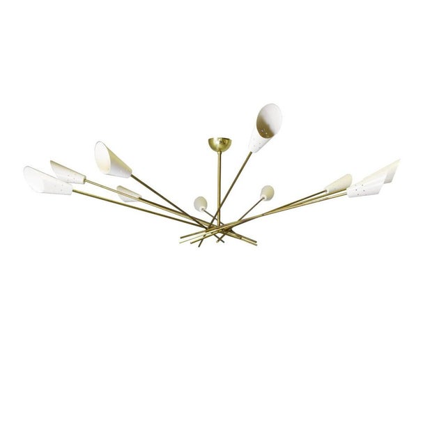 Shangai Chandelier in the style of Stilnovo, 1960s For Sale - Image 11 of 11