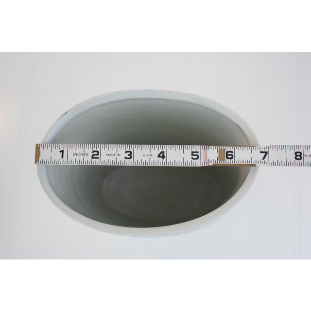 Studio Porcelain Oval Vase With Winter Landscape Motif, Signed For Sale - Image 18 of 18