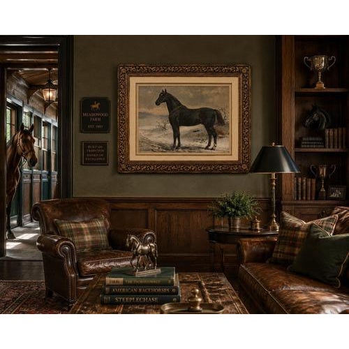 O. Eerelman, Russian Half-Blood Horse, 1898, Chromolithograph For Sale - Image 7 of 9