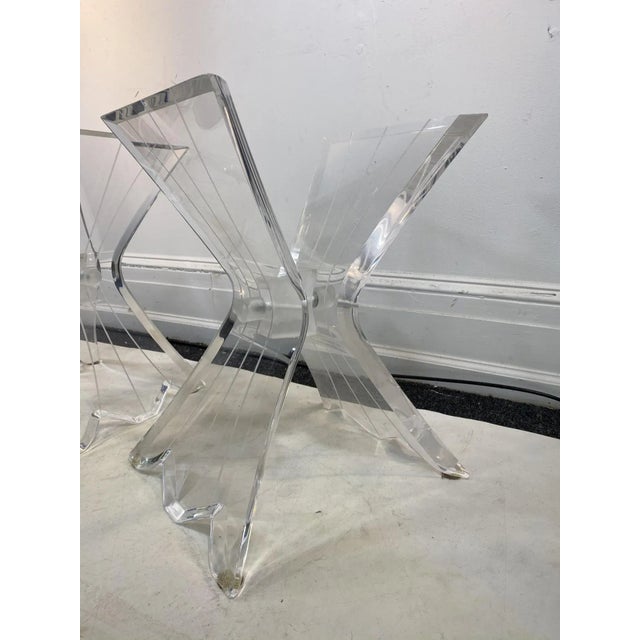 1970s Lion in Frost Lucite Side Tables - A Pair For Sale In Philadelphia - Image 6 of 10