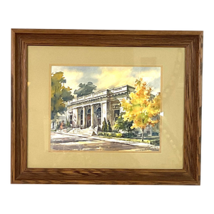 1980s L Veeder-Watercolor-Us Post Office Birmingham, Alabama