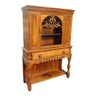 Art Nouveau Limbert Van Raalte Craftsman Furniture Walnut Sideboard For Sale