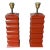 Pair of 1970s Artisan Italian Red Glazed Ceramic Lamps For Sale