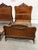 Twin Size Louis XV Style Antique Carved Wood Bed Frames, Pair For Sale - Image 4 of 12