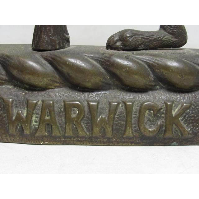 Antique Brass Warwick Bear Doorstop For Sale - Image 12 of 12