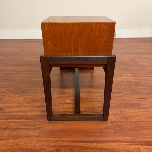 Mid-Century Modern Vintage Teak Entry Bench or Telephone Table For Sale - Image 3 of 11
