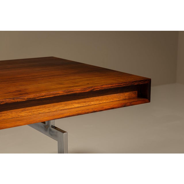 Desk in Rosewood and Chrome by Bodil Kjaer, Denmark, 1960s For Sale - Image 10 of 13