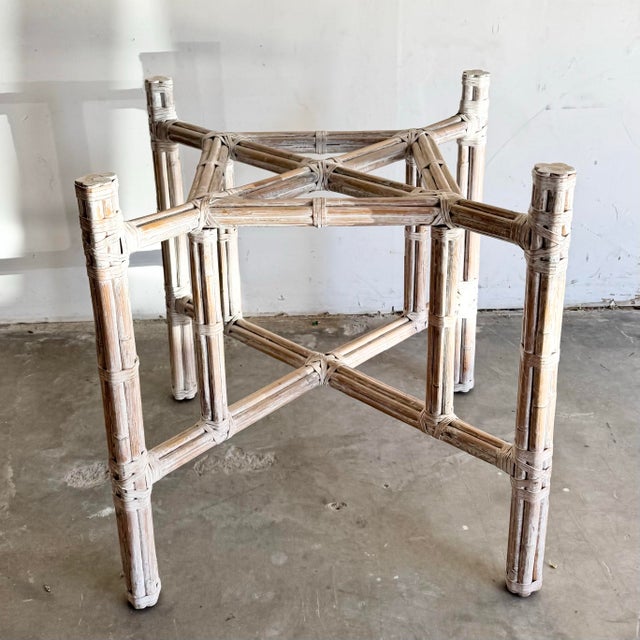 Boho Chic Vintage Boho Chic Bamboo McGuire Style Table Base For Sale - Image 3 of 8