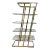 Angular Brass Etagere With Glass Shelves Hollywood Regency 1970s Vintage For Sale