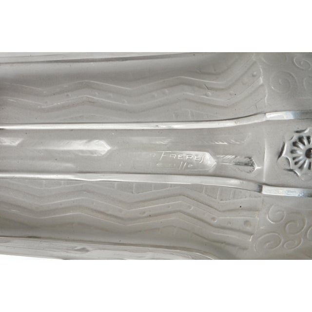 Silver French Art Deco Wall Sconces by A. Richard & Muller Freres 1920s France - A Pair For Sale - Image 8 of 11