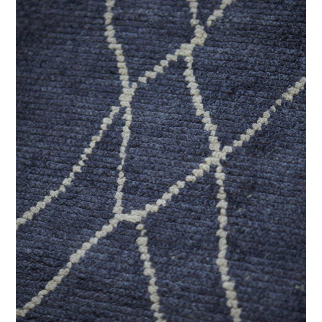 MANSOUR Handwoven Moroccan Inspired Wool Rug For Sale - Image 4 of 7