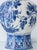 Large Blue and White Hand-Painted Table Lamp with New Terracotta Silk Lampshade from Royal Delft, 1948 For Sale - Image 6 of 16