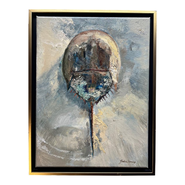 Horseshoe Crab, Original Painting by Julia Lawing For Sale