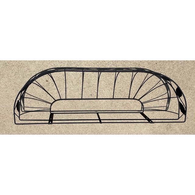 Mid 20th Century Vintage Black Metal Wall Planter For Sale - Image 5 of 7