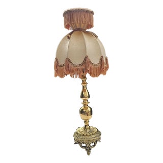 Art Deco Style Brass Lamp, 1940s-1950s For Sale