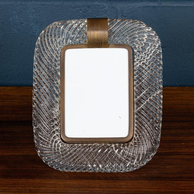 Italian Venetian Glass Photograph Frame attributed to Paolo Venini for Venini, 1950s For Sale - Image 11 of 13