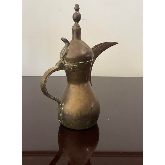 Early 20th Century Antique Arabic Dallah Brass Coffee Pot For Sale - Image 5 of 10