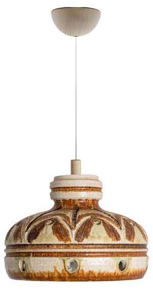 Ceramic Pendant Light, Denmark, 1970