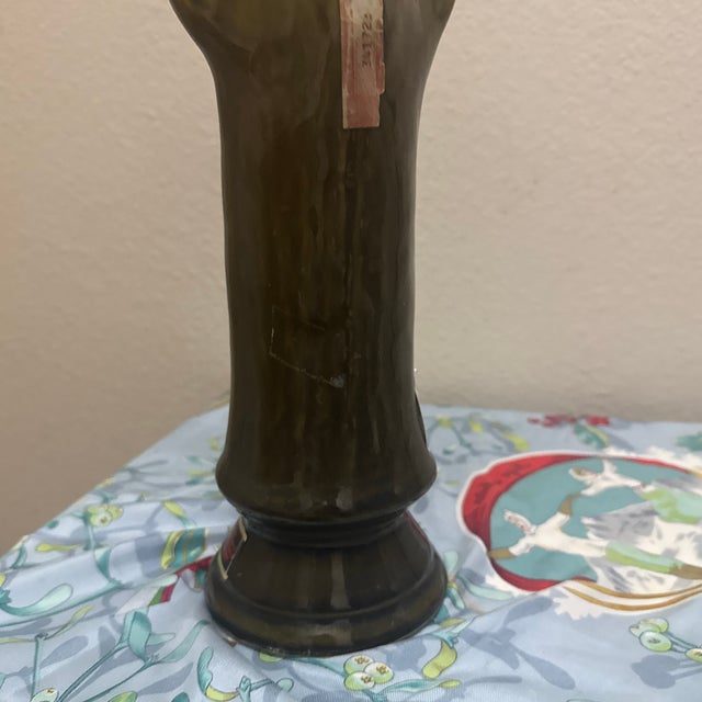 1969 Vintage Old Crow Ceramic Chessmen Decanter - Dark Bishop For Sale - Image 9 of 10