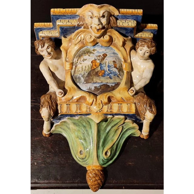 Ceramic Shelves from Battaglia, 1800s, Set of 2 For Sale - Image 3 of 10